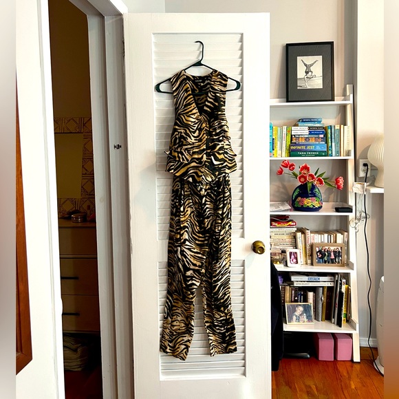 Rachel Comey Jumpsuit animal print vest with pants (connected). Size 00. - Picture 1 of 4